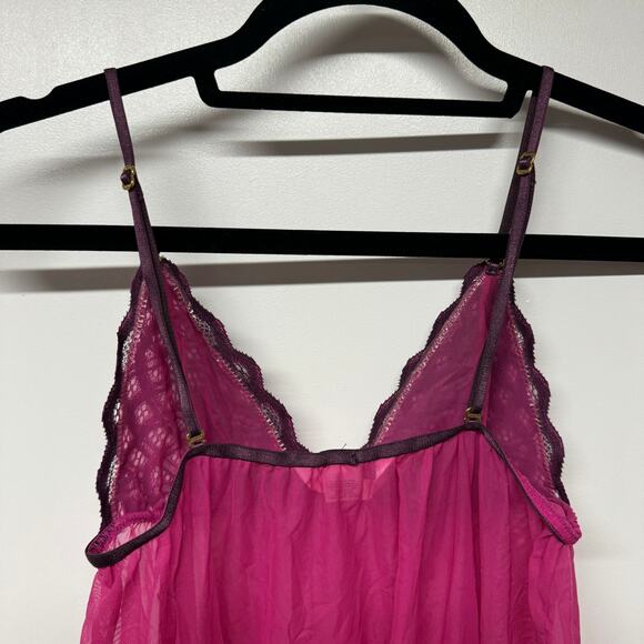 Victorias Secret Very Sexy Babydoll Lace Chemise Dress Size Small Purple - Picture 5 of 11